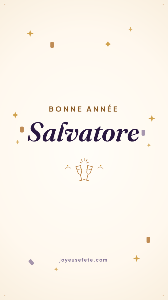 Image « Bonne année Salvatore » au format story