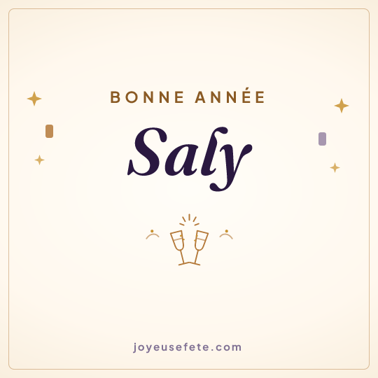 Image carrée « Bonne année Saly » pour WhatsApp
