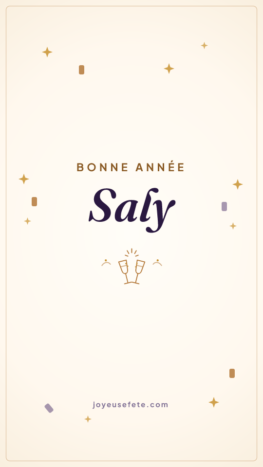 Image « Bonne année Saly » au format story