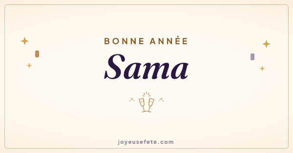 Image « Bonne année Sama » au format large