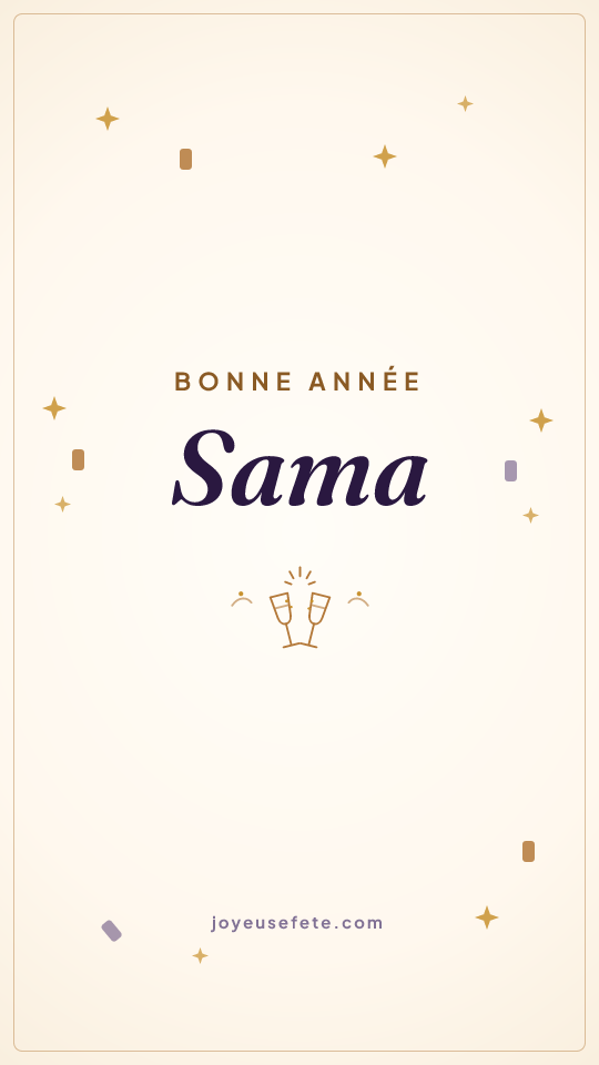 Image « Bonne année Sama » au format story