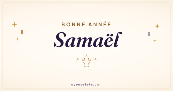 Image « Bonne année Samaël » au format large