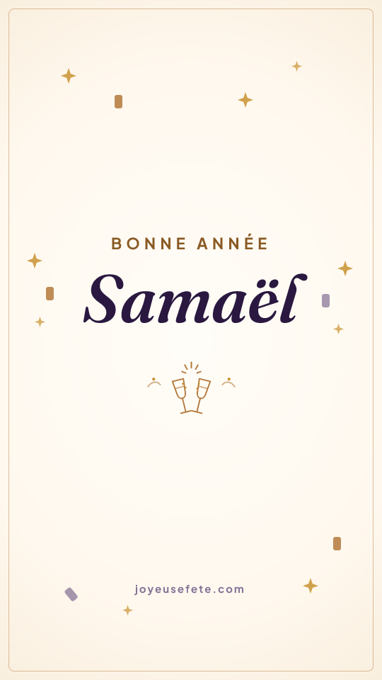 Image « Bonne année Samaël » au format story