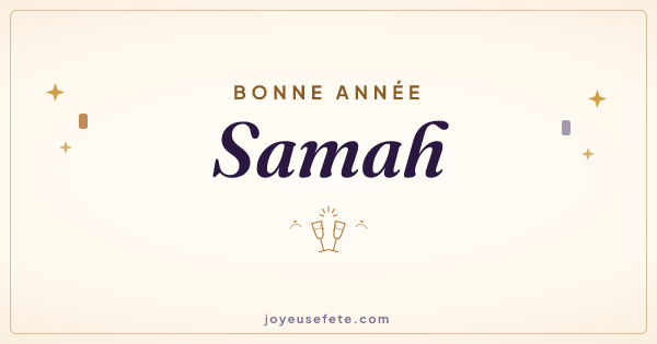 Image « Bonne année Samah » au format large
