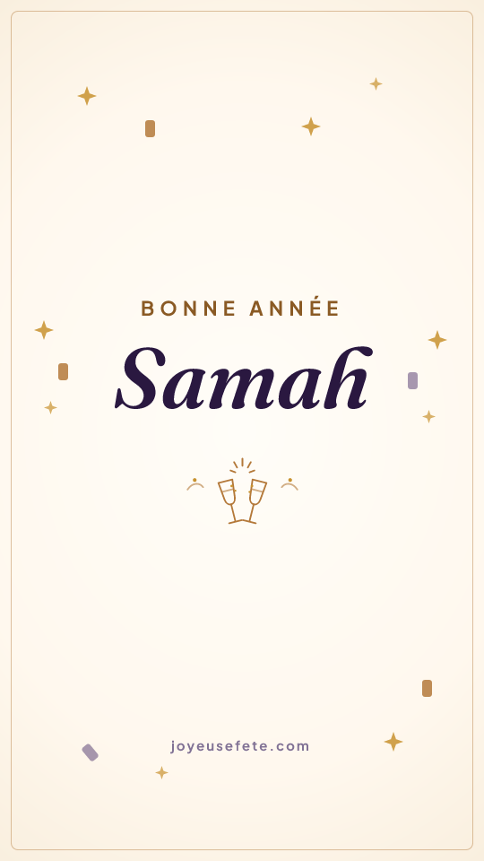 Image « Bonne année Samah » au format story