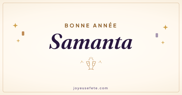 Image « Bonne année Samanta » au format large