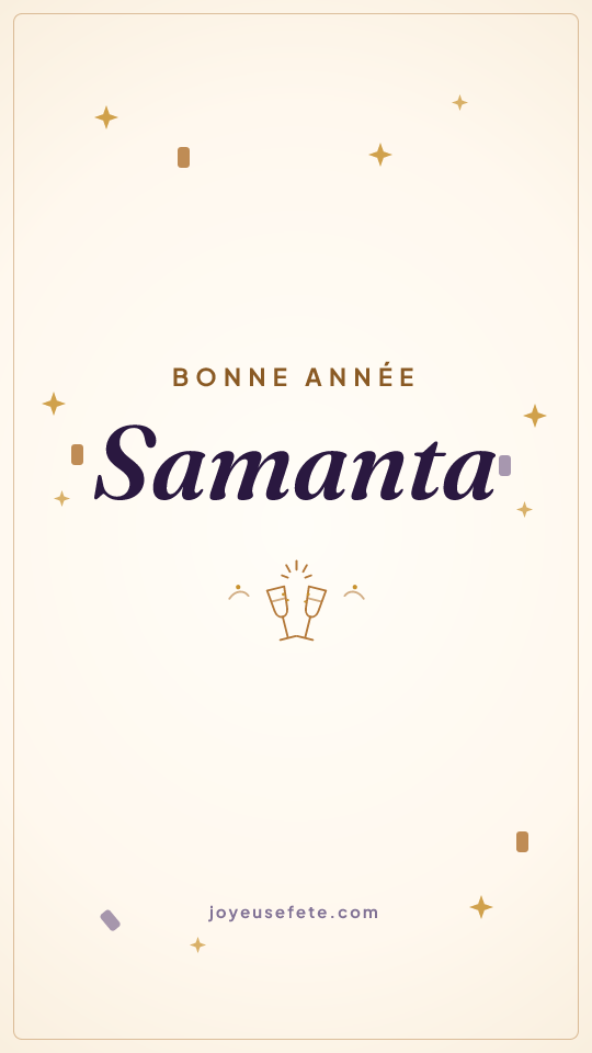 Image « Bonne année Samanta » au format story