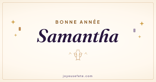 Image « Bonne année Samantha » au format large