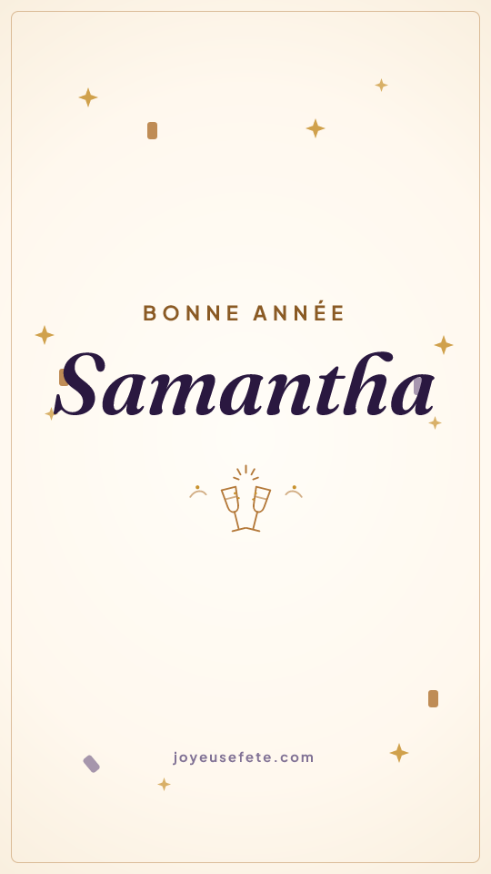 Image « Bonne année Samantha » au format story