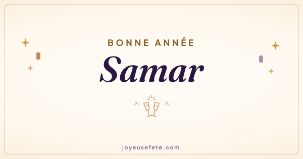 Image « Bonne année Samar » au format large