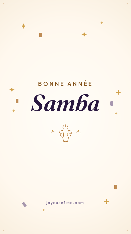 Image « Bonne année Samba » au format story