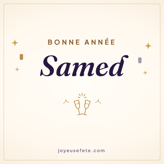 Image carrée « Bonne année Samed » pour WhatsApp