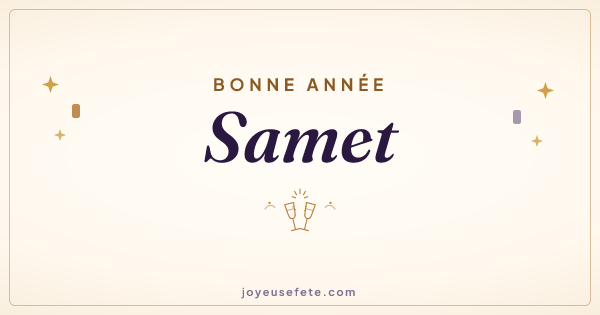 Image « Bonne année Samet » au format large