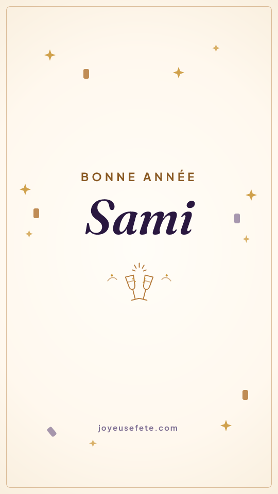 Image « Bonne année Sami » au format story