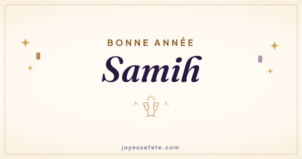 Image « Bonne année Samih » au format large