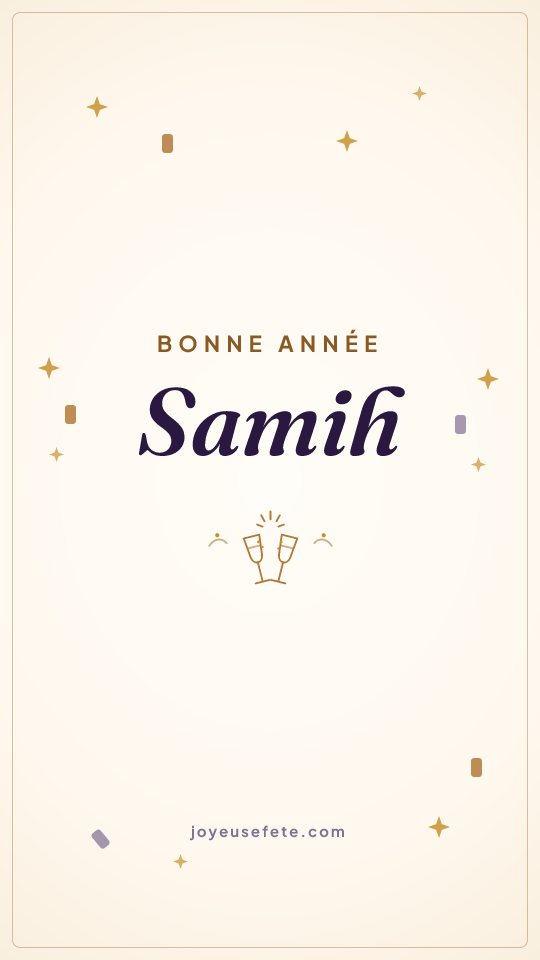 Image « Bonne année Samih » au format story