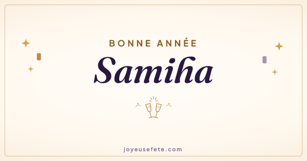 Image « Bonne année Samiha » au format large