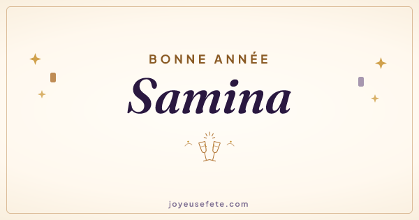 Image « Bonne année Samina » au format large