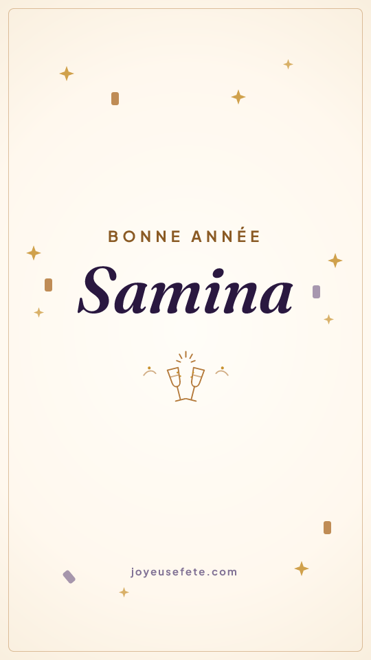 Image « Bonne année Samina » au format story