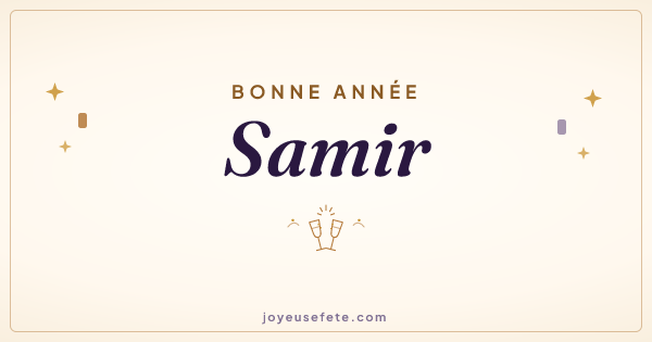 Image « Bonne année Samir » au format large