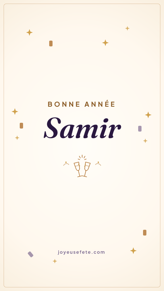 Image « Bonne année Samir » au format story