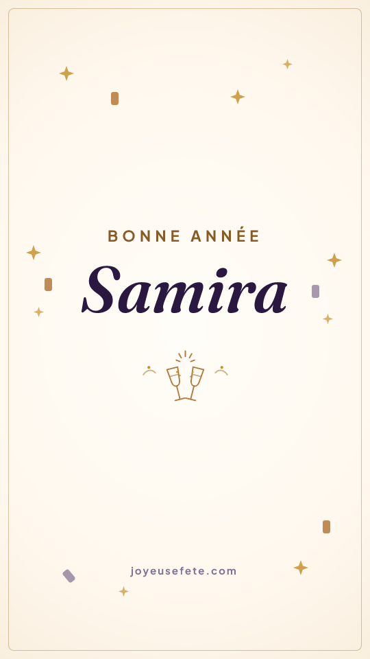 Image « Bonne année Samira » au format story