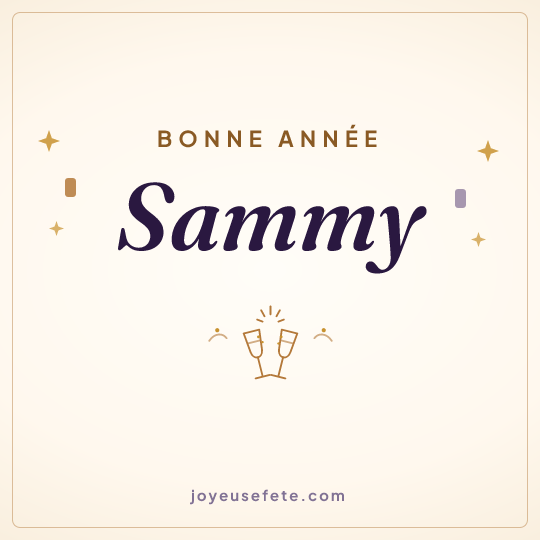 Image carrée « Bonne année Sammy » pour WhatsApp
