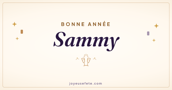 Image « Bonne année Sammy » au format large