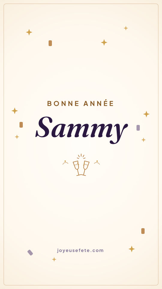 Image « Bonne année Sammy » au format story