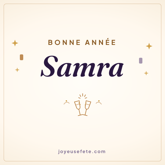Image carrée « Bonne année Samra » pour WhatsApp