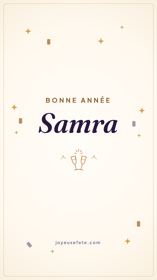 Image « Bonne année Samra » au format story