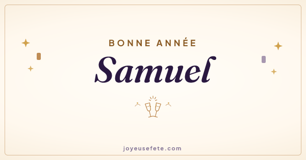 Image « Bonne année Samuel » au format large