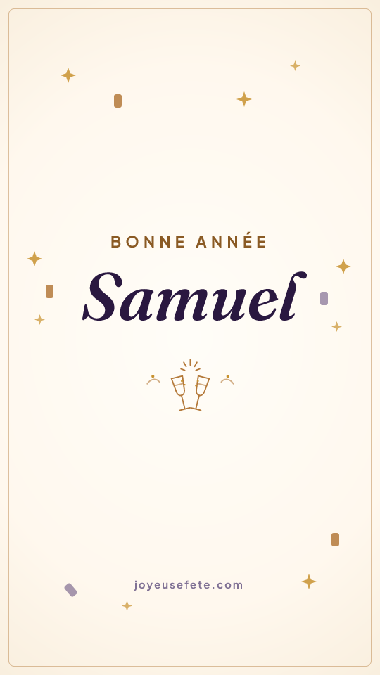 Image « Bonne année Samuel » au format story