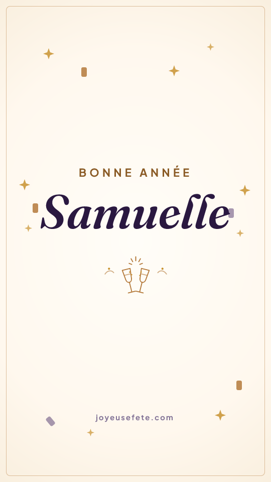 Image « Bonne année Samuelle » au format story