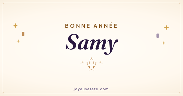 Image « Bonne année Samy » au format large