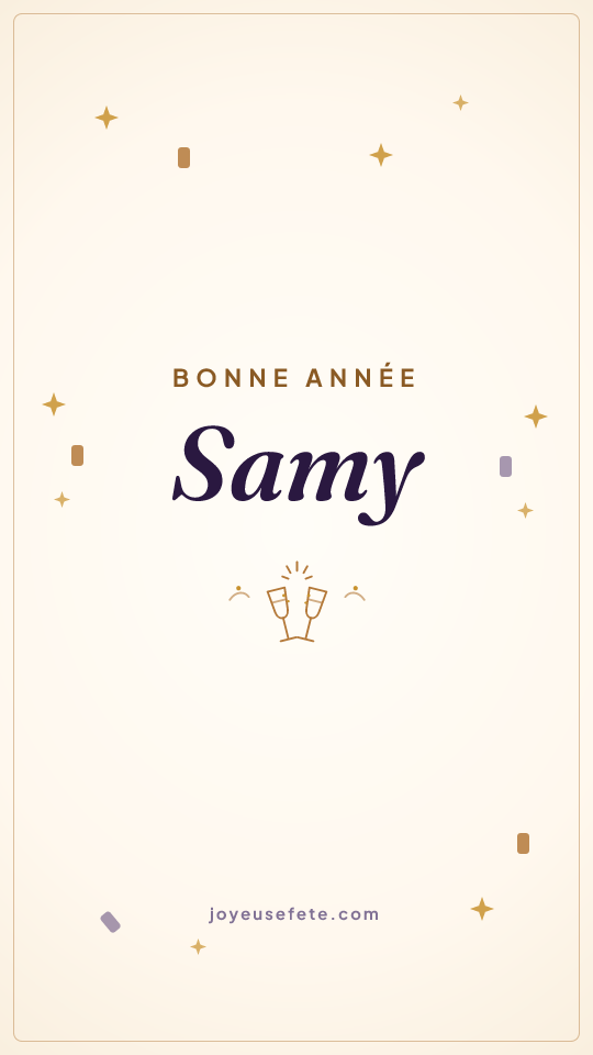 Image « Bonne année Samy » au format story