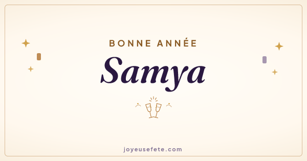 Image « Bonne année Samya » au format large