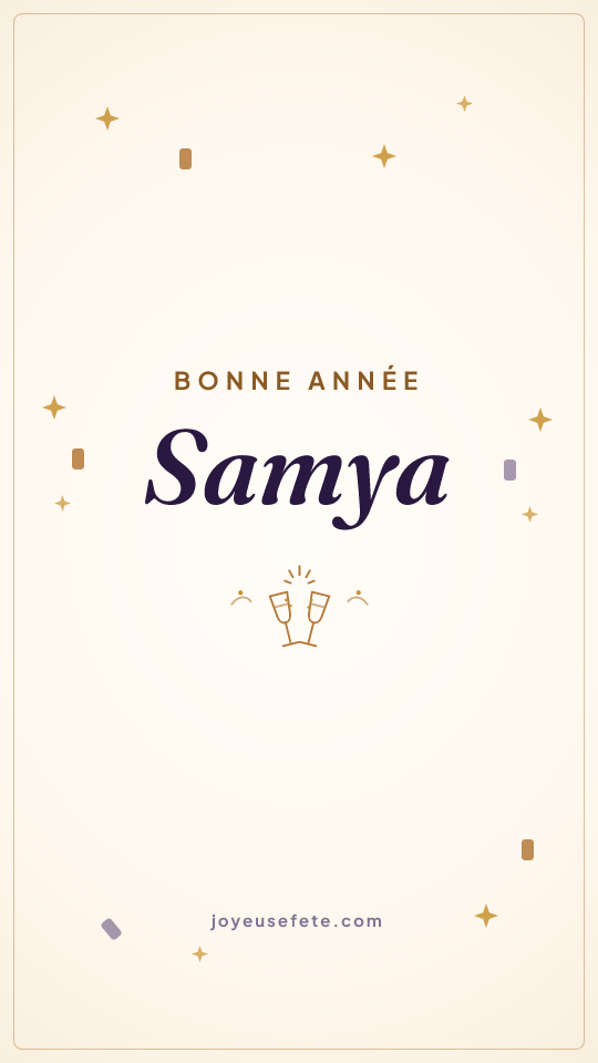 Image « Bonne année Samya » au format story
