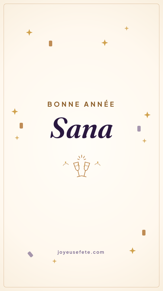 Image « Bonne année Sana » au format story