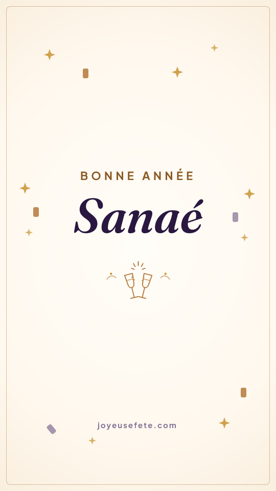 Image « Bonne année Sanaé » au format story