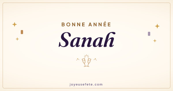Image « Bonne année Sanah » au format large