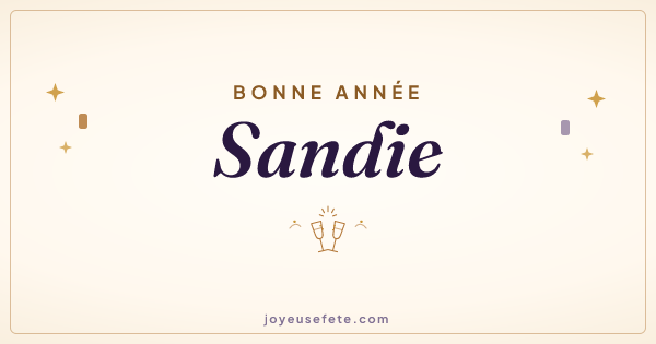Image « Bonne année Sandie » au format large