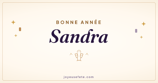 Image « Bonne année Sandra » au format large