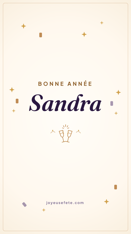Image « Bonne année Sandra » au format story