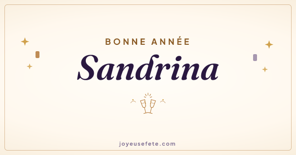 Image « Bonne année Sandrina » au format large