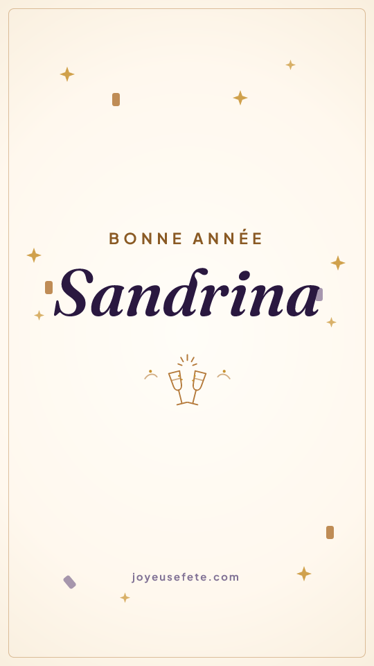 Image « Bonne année Sandrina » au format story