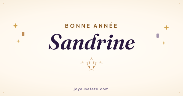 Image « Bonne année Sandrine » au format large