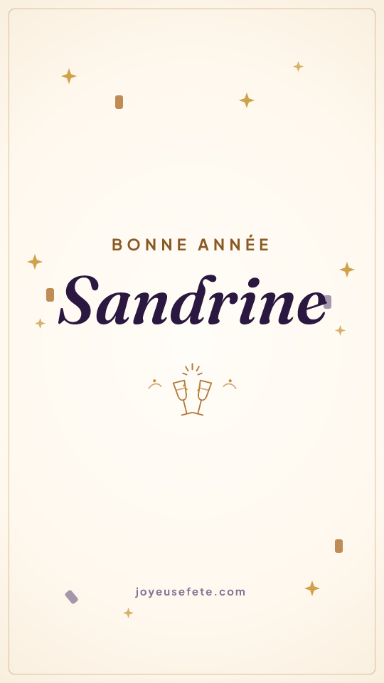Image « Bonne année Sandrine » au format story