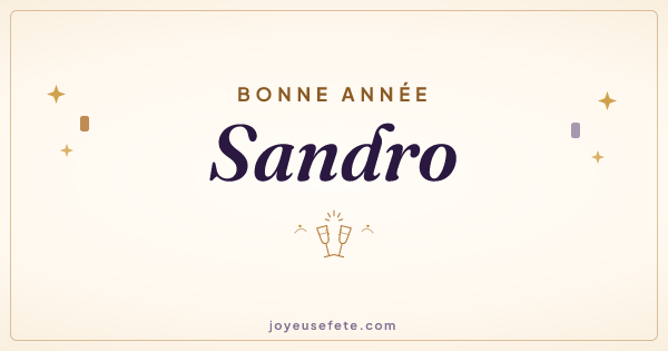 Image « Bonne année Sandro » au format large