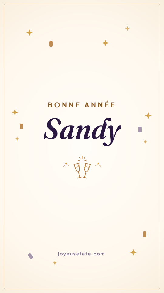 Image « Bonne année Sandy » au format story
